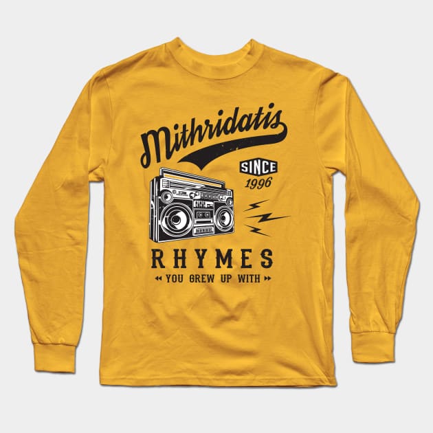 Rhymes You Grew Up With - Black Long Sleeve T-Shirt by AmokTimeArts